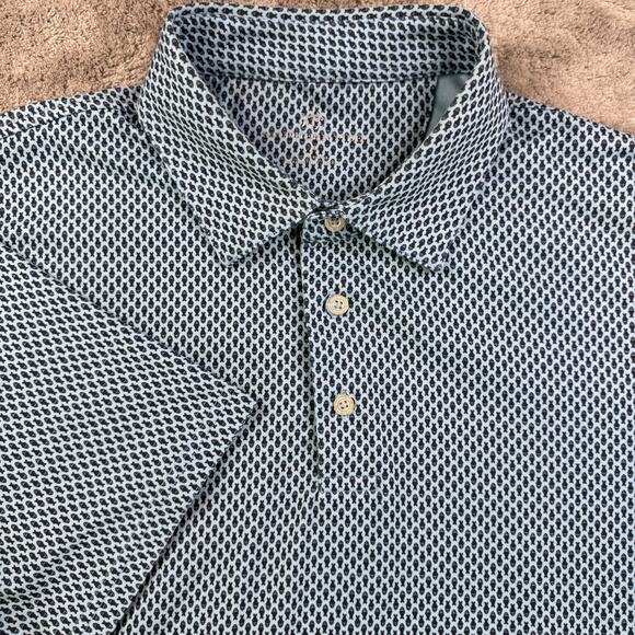 Southern Tide Other - Southern Tide Polo Shirt Men’s XL Blue Fish Print Performance Stretch Golf